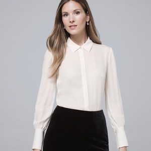 WHBM 100% SILK Blouse 10